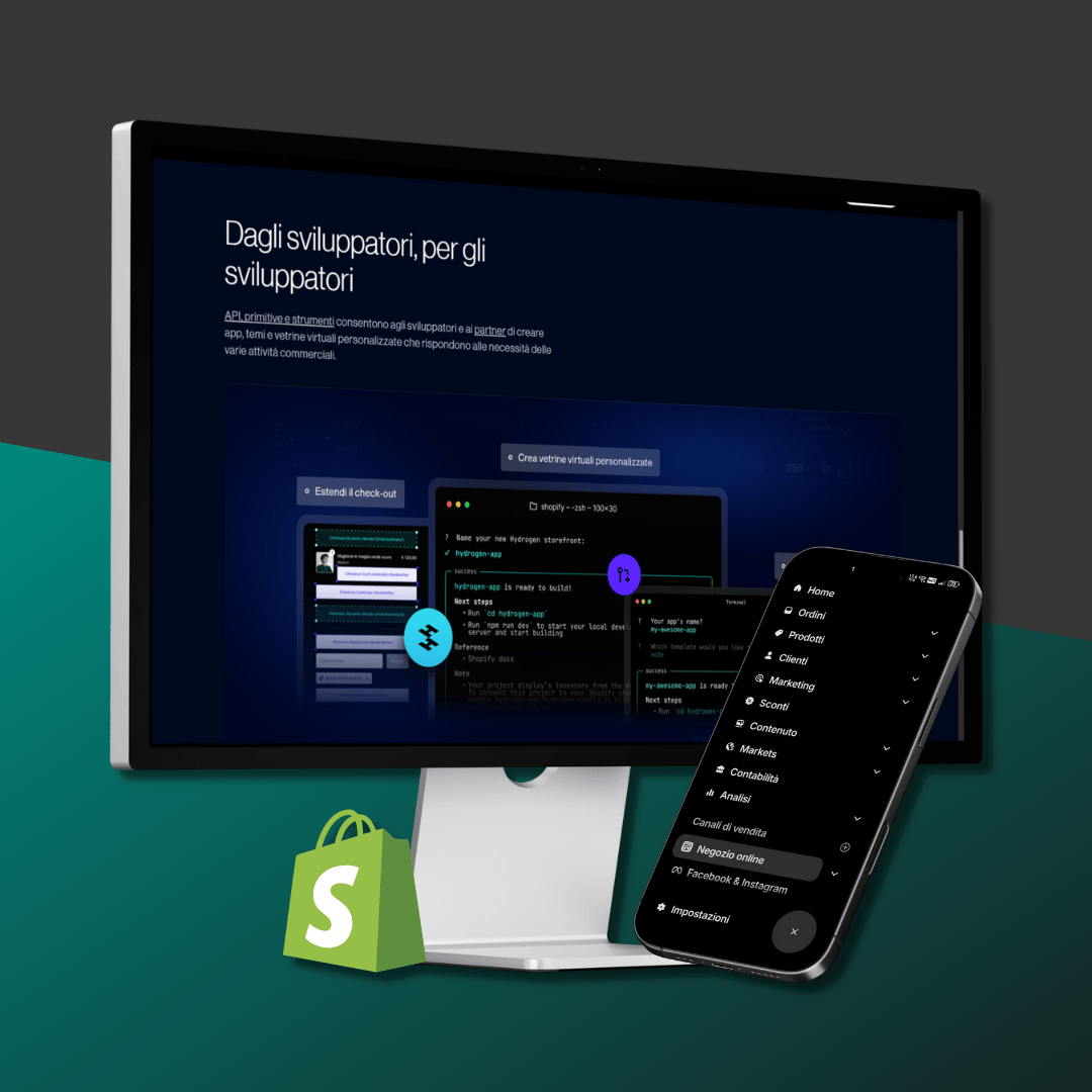 Aggiornamento contenuti & pagine Shopify